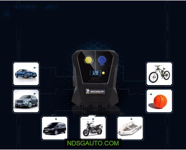Máy bơm lốp xe đa năng Michelin 12264 màu đen